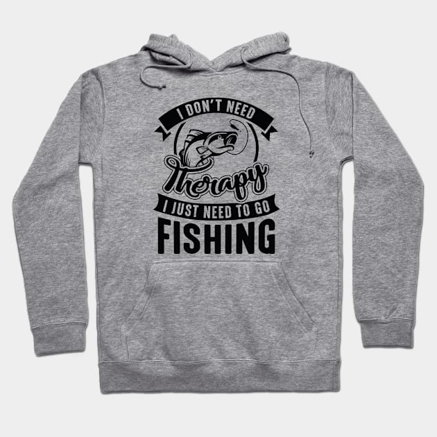 Therapy Fishing Hoodie by AmazingVision